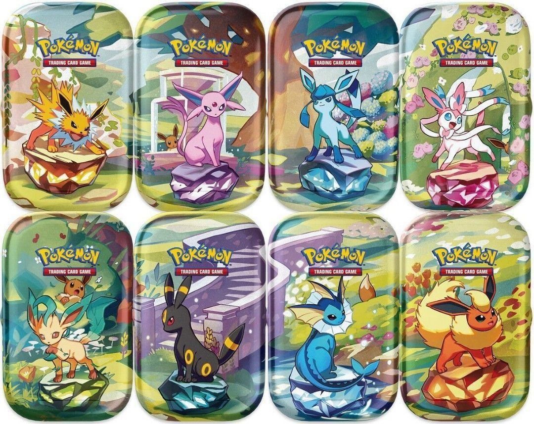 預訂 寶可夢 Pokemon SV8.5 Prismatic Evolutions Mini Tin 一盒8個小鐵盒 一盒8個小鐵盒